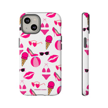 Load image into Gallery viewer, Hot Pink Summer iPhone &quot;Tough&quot; Case (White/Pink)
