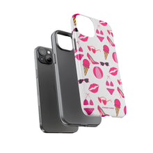 Load image into Gallery viewer, Hot Pink Summer iPhone &quot;Tough&quot; Case (White/Pink)
