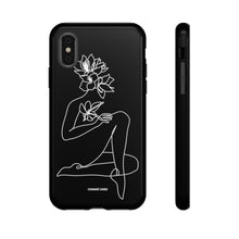 Load image into Gallery viewer, Caria Line Art iPhone &quot;Tough&quot; Case (Black)
