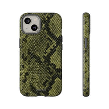 Cargar imagen en el visor de la galería, Snake Print iPhone &quot;Tough&quot; Case (Green)
