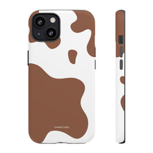 Load image into Gallery viewer, Wild Horse Print iPhone &quot;Tough&quot; Case (White/Brown)
