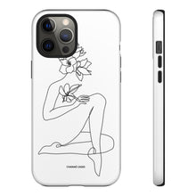 Load image into Gallery viewer, Caria Line Art iPhone &quot;Tough&quot; Case (White)
