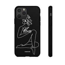 Load image into Gallery viewer, Caria Line Art iPhone &quot;Tough&quot; Case (Black)
