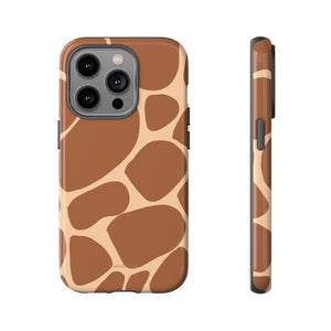 Giraffe Print iPhone "Tough" Case (Tan)