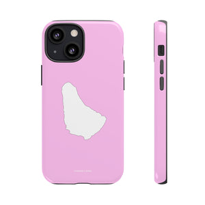Map of Barbados iPhone "Tough" Case (Pink)