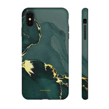Load image into Gallery viewer, Zio Marble iPhone &quot;Tough&quot; Case (Green/Black)

