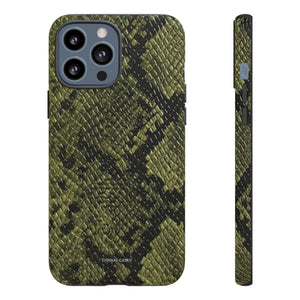 Snake Print iPhone "Tough" Case (Green)