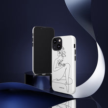 Load image into Gallery viewer, Caria Line Art iPhone &quot;Tough&quot; Case (White)
