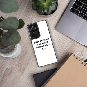 "Opinions" Samsung Case (White)